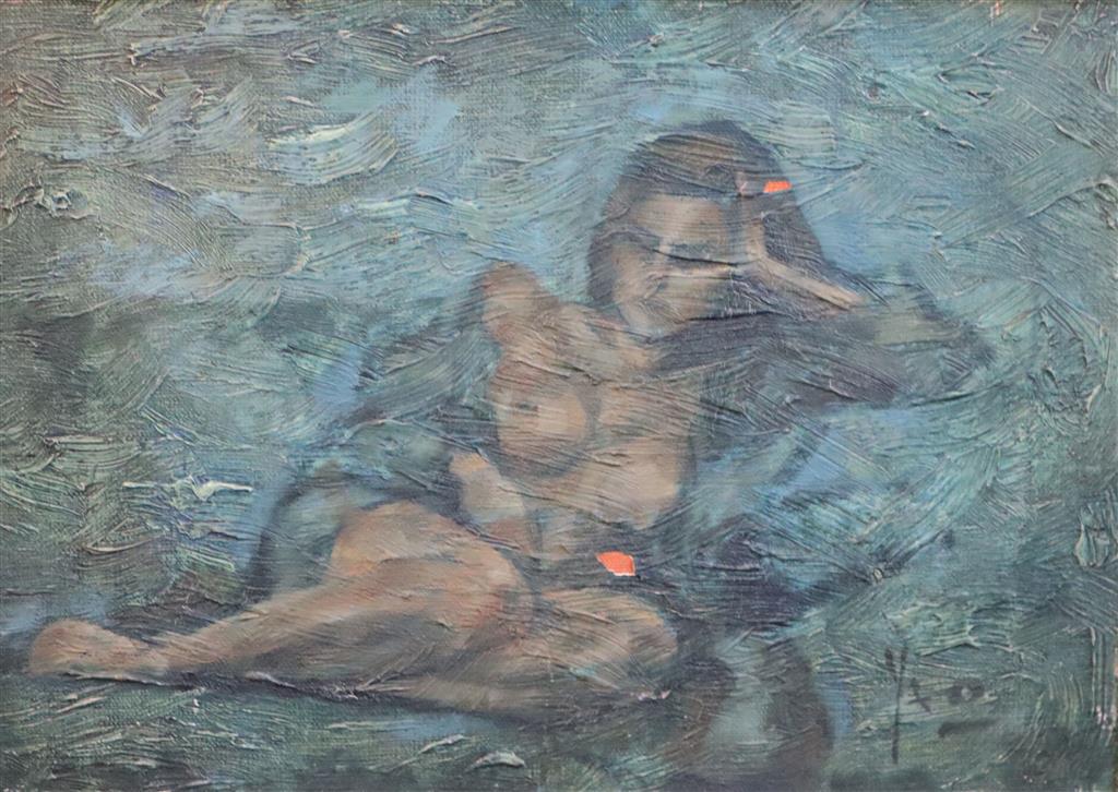 § Jonathan Yeo (1970-) Seated female nude 10 x 14in.